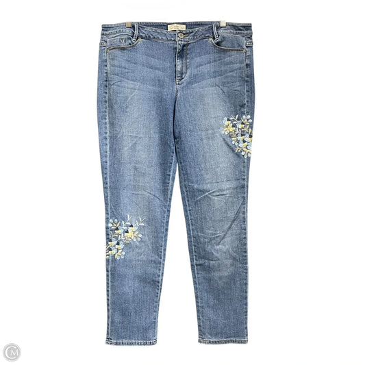 Jeans Straight By J. Jill In Blue Denim, Size: 14