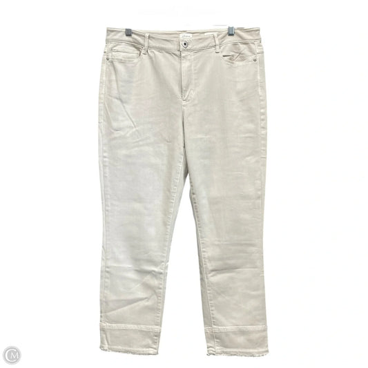 Jeans Cropped By J. Jill In Cream, Size: 12l