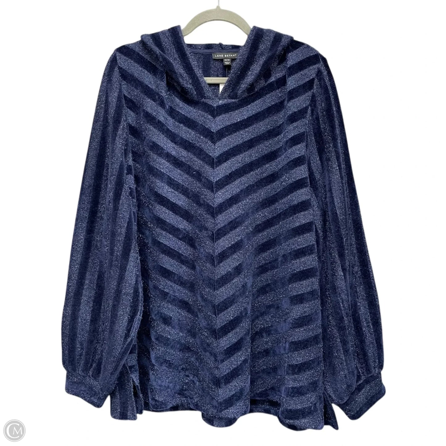 Sweatshirt Hoodie By Lane Bryant In Blue, Size: 1x