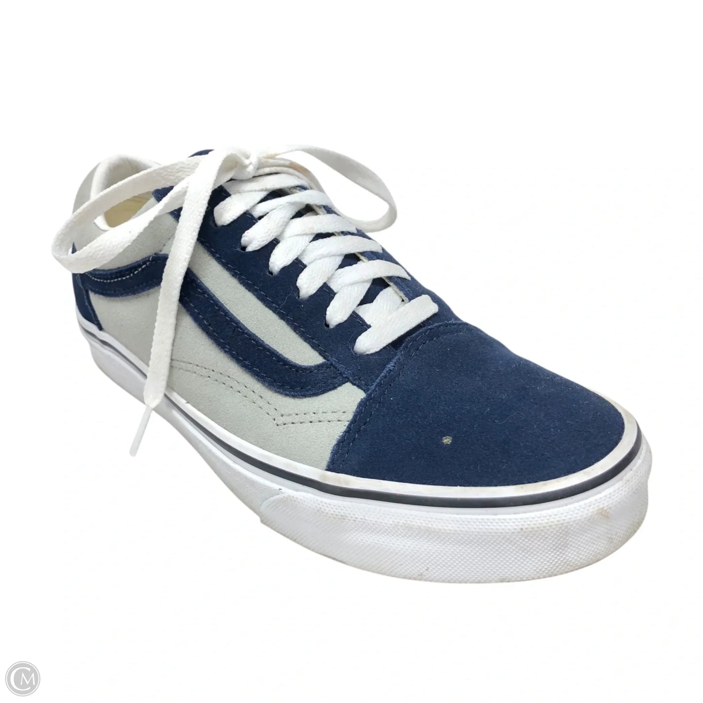 Shoes Sneakers By Vans In Blue & Grey, Size: 7.5
