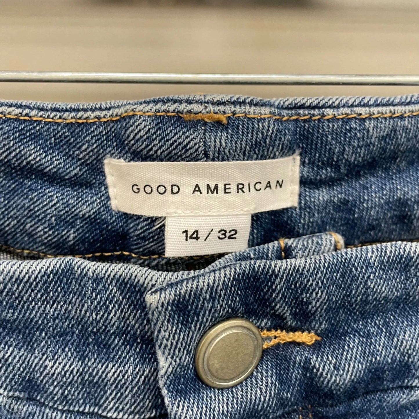 Jeans Skinny By Good American In Blue Denim, Size: 14