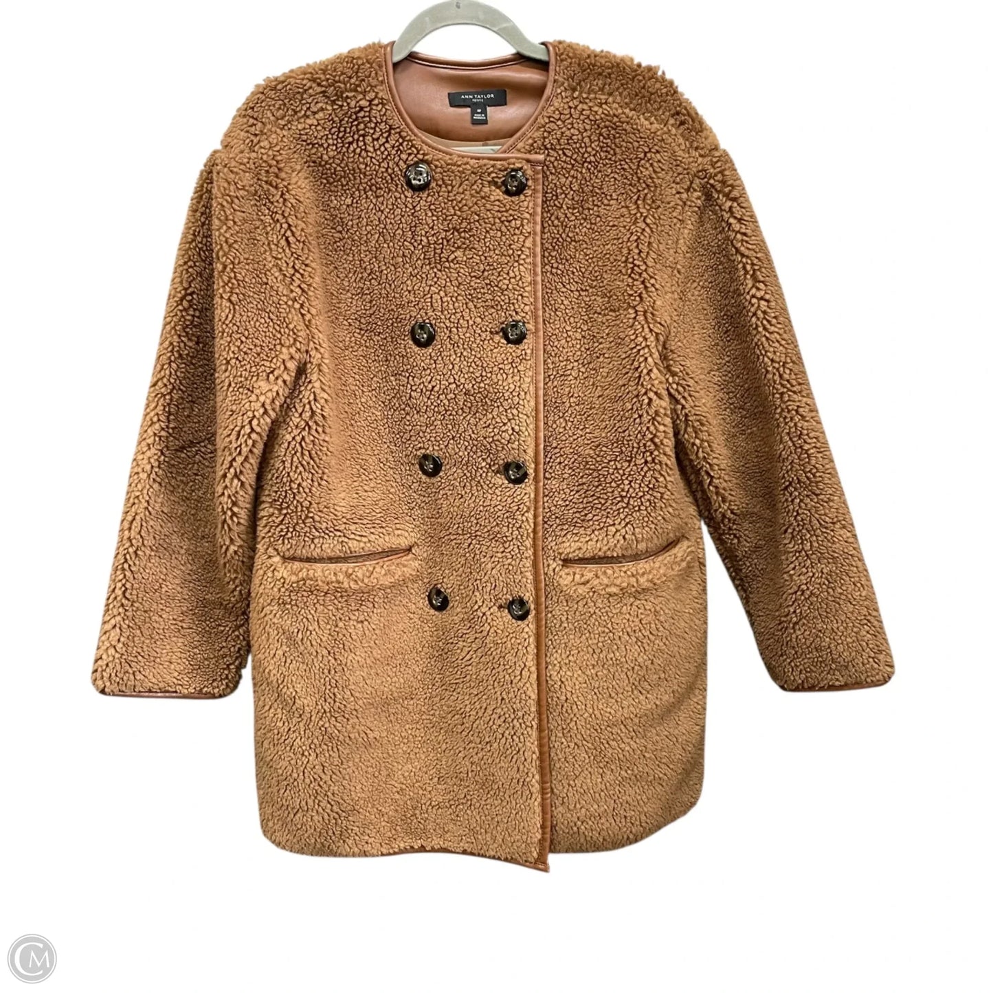 Coat Wool By Ann Taylor In Brown, Size: Mp