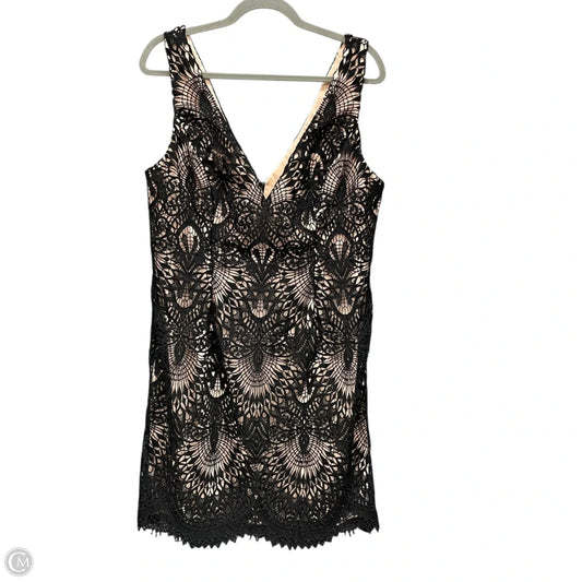 Dress Party Short By Clothes Mentor In Black & Cream, Size: 16