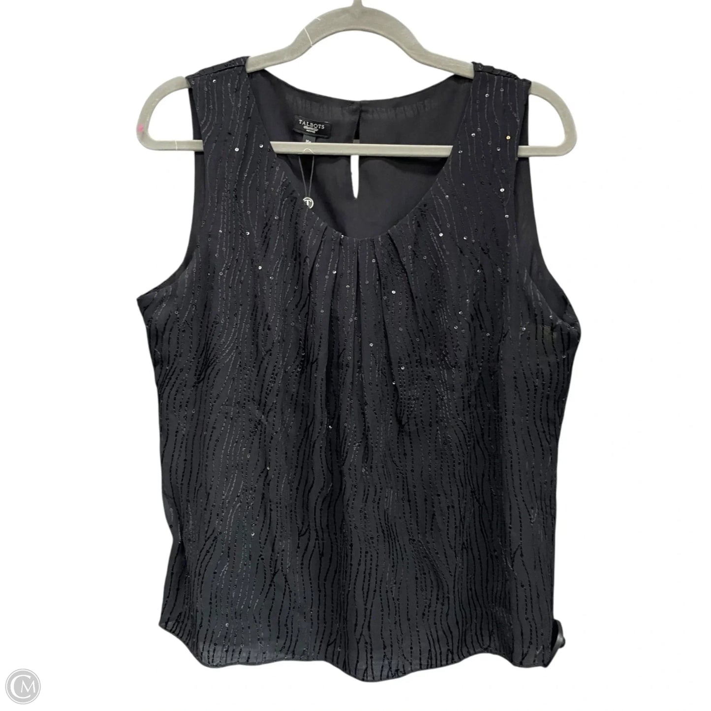 Top Sleeveless By Talbots In Black, Size: 16