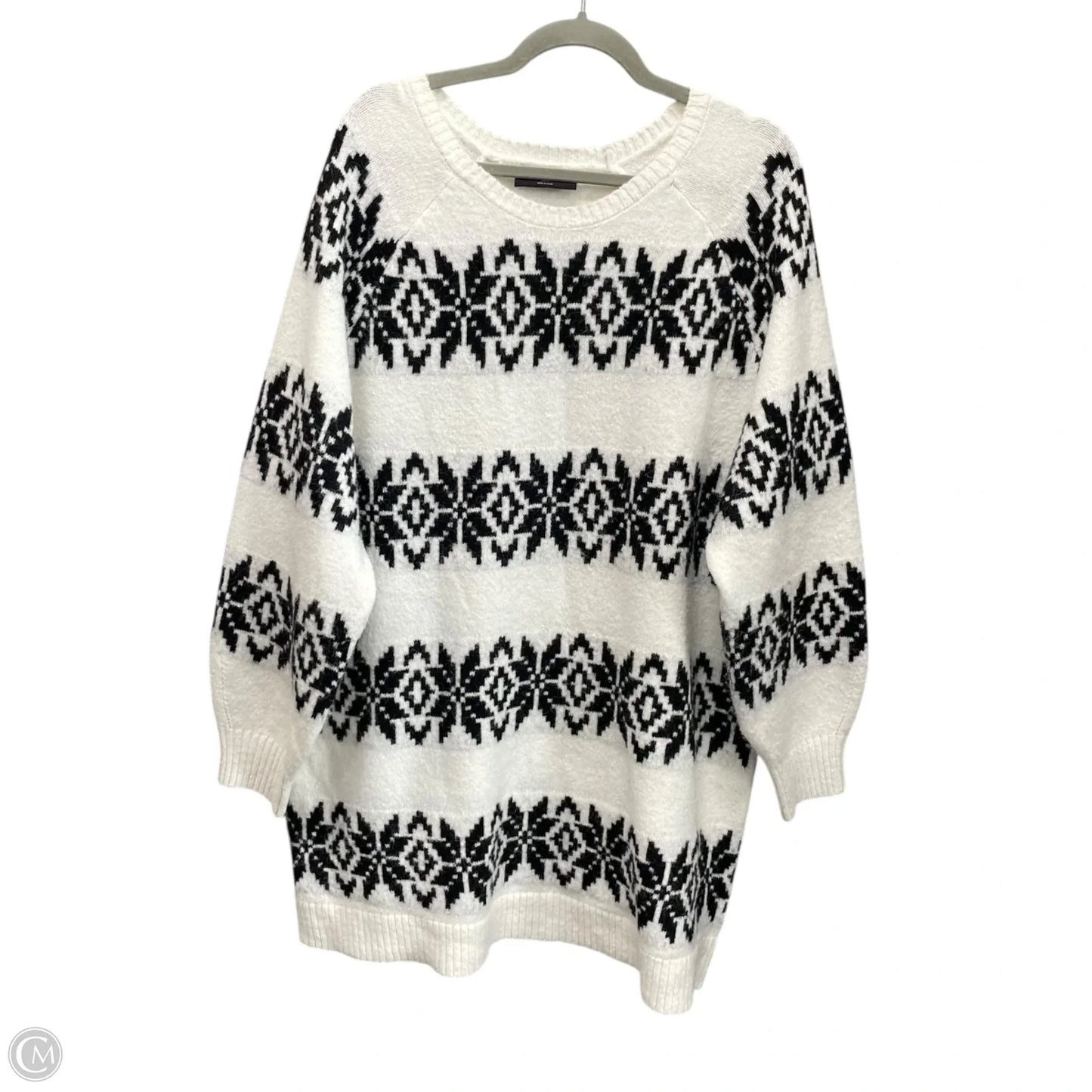 Sweater By Lane Bryant In Black & White, Size: 1x