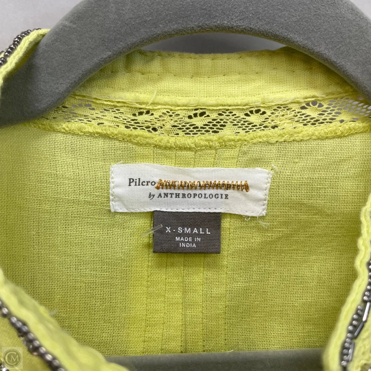 Blouse Long Sleeve By Pilcro In Chartreuse, Size: Xs