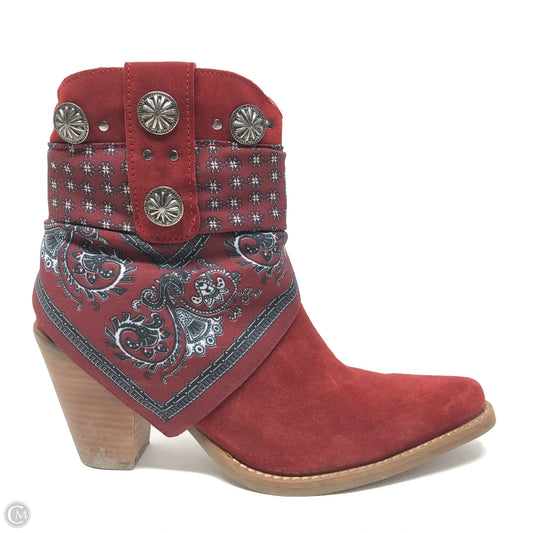 Boots Western By Dingo In Red, Size: 9