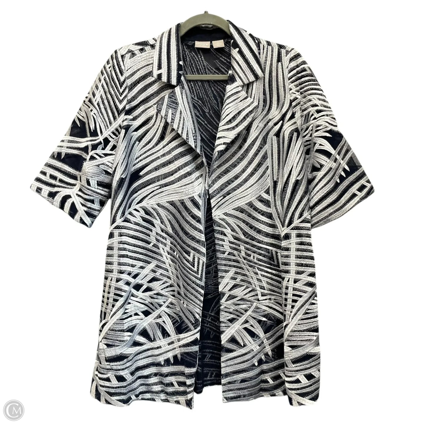 Jacket Other By Chicos In Blue & White, Size: M