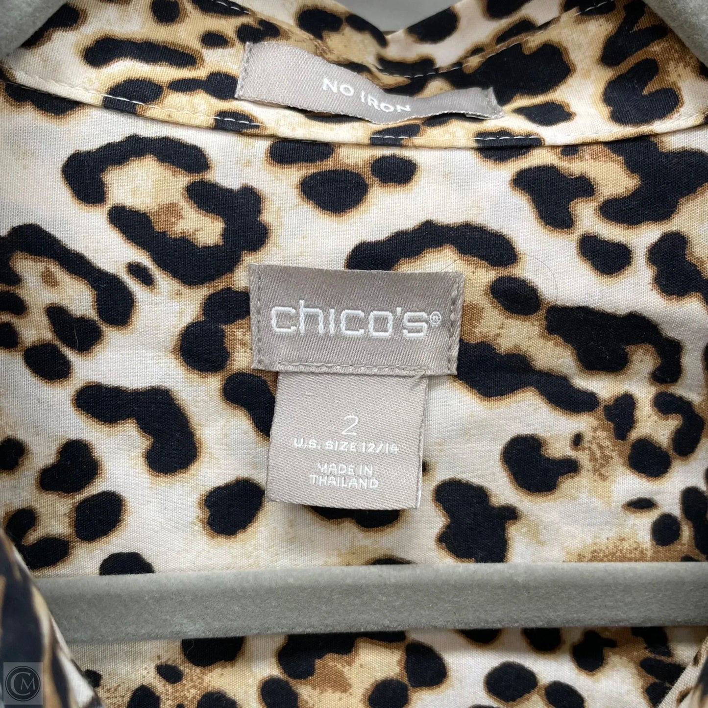 Tunic 3/4 Sleeve By Chicos In Animal Print, Size: L