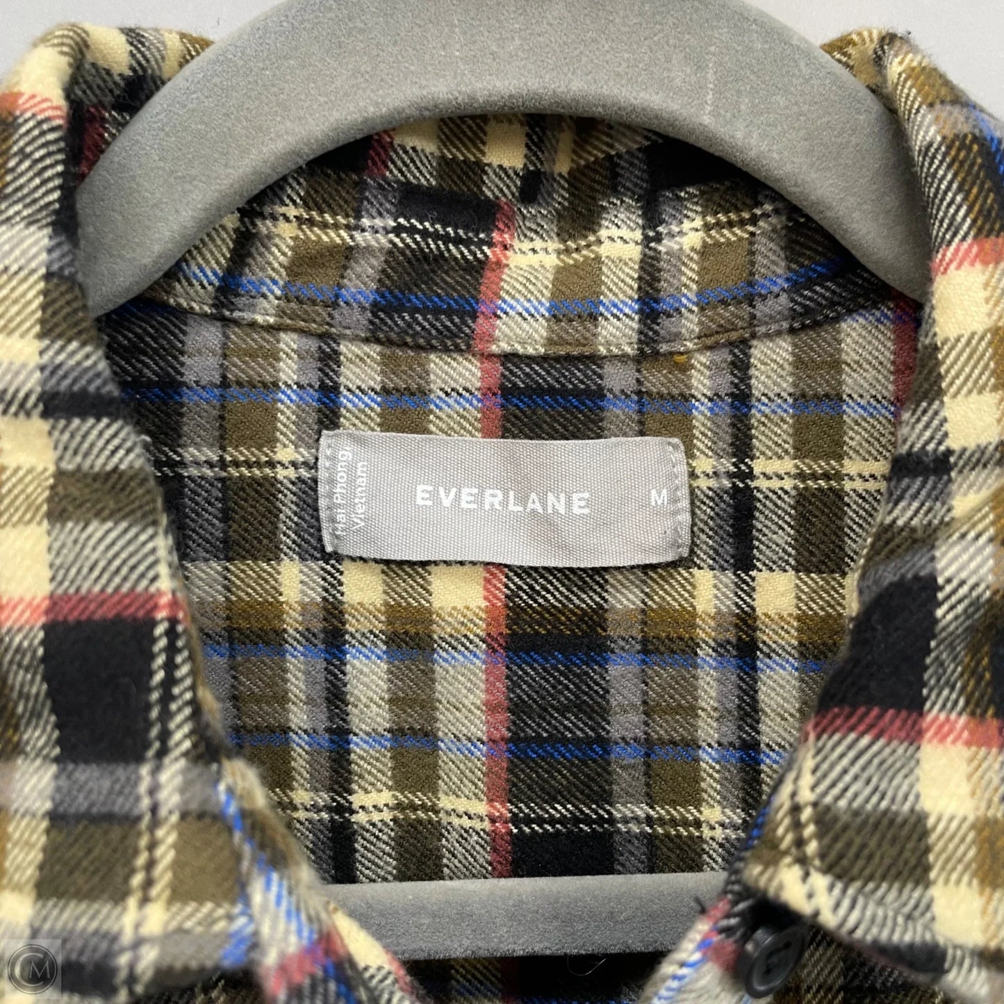 Top Long Sleeve By Everlane In Black & Green, Size: M