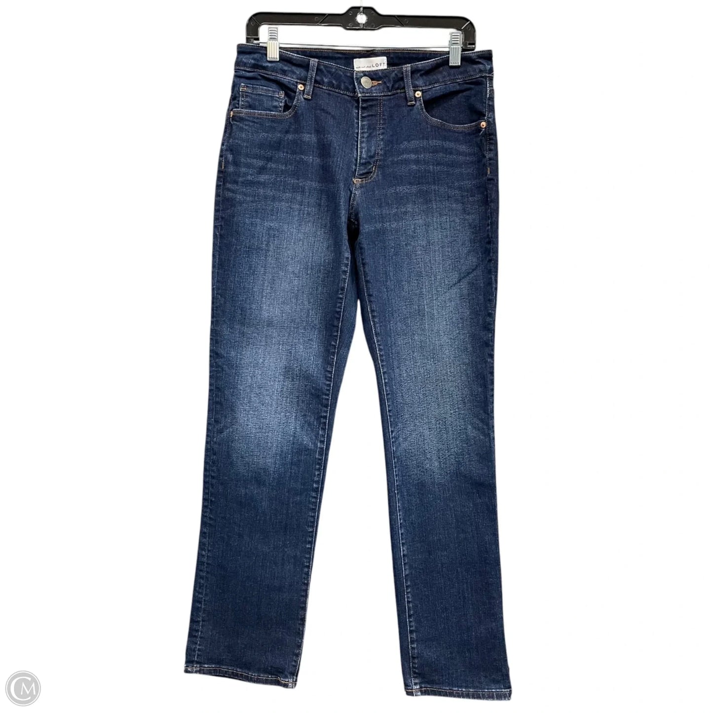 Jeans Straight By Loft In Blue Denim, Size: 8
