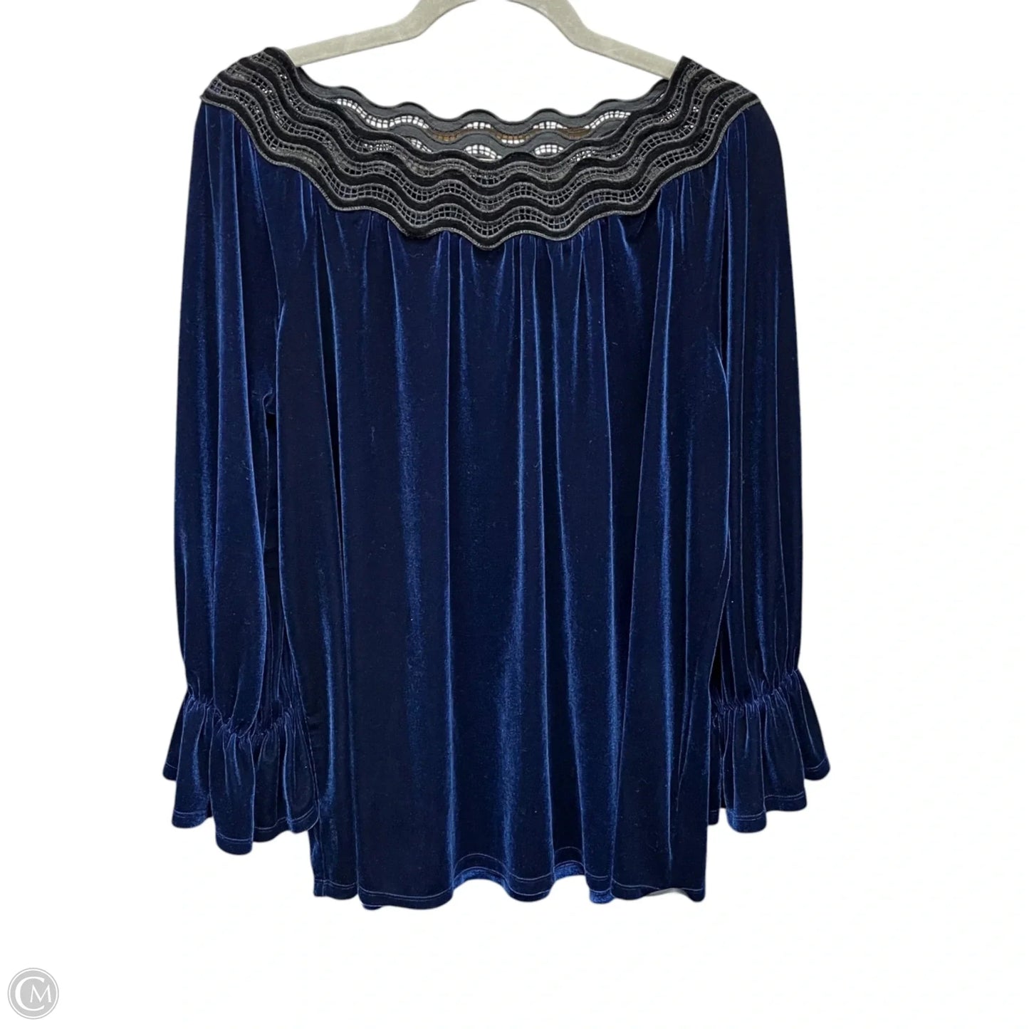 Top 3/4 Sleeve By Rafaella In Blue, Size: L