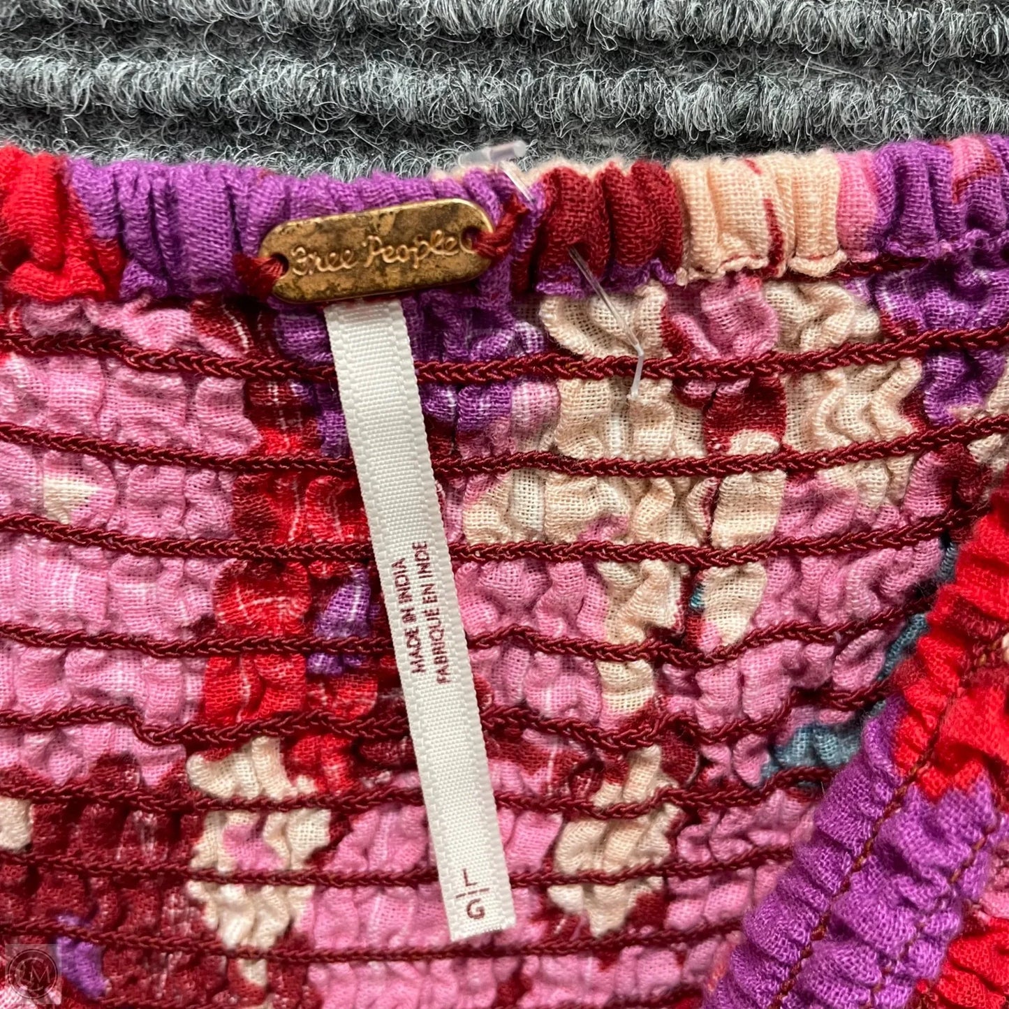 Top Long Sleeve By Free People In Purple & Red, Size: L