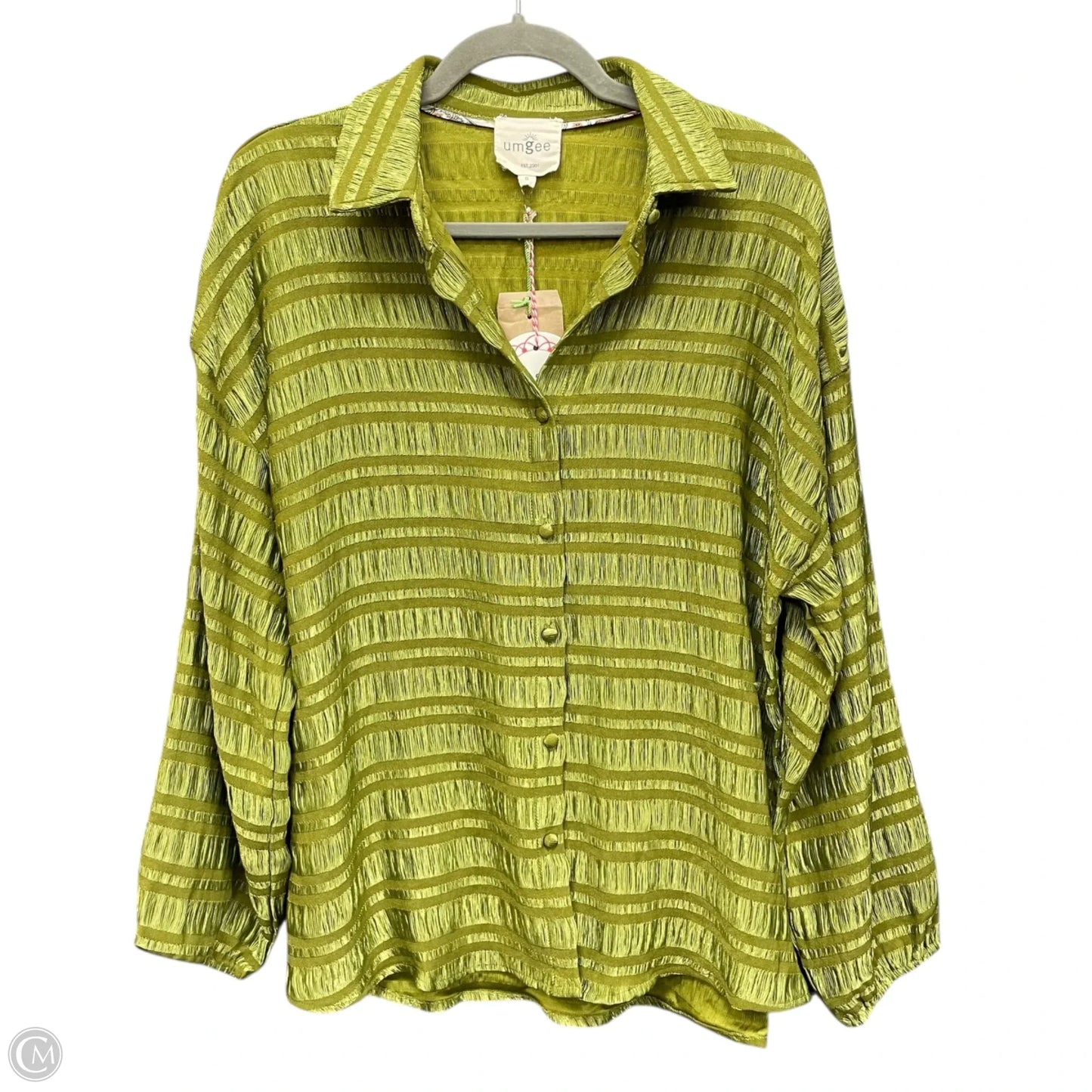 Blouse Long Sleeve By Umgee In Green, Size: S