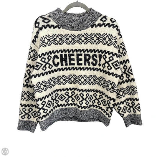 Sweater By A New Day In Black & Cream, Size: L
