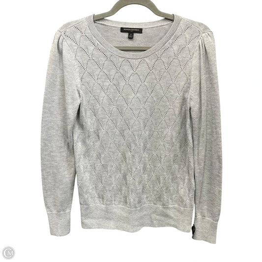 Sweatshirt Crewneck By Banana Republic In Grey, Size: S