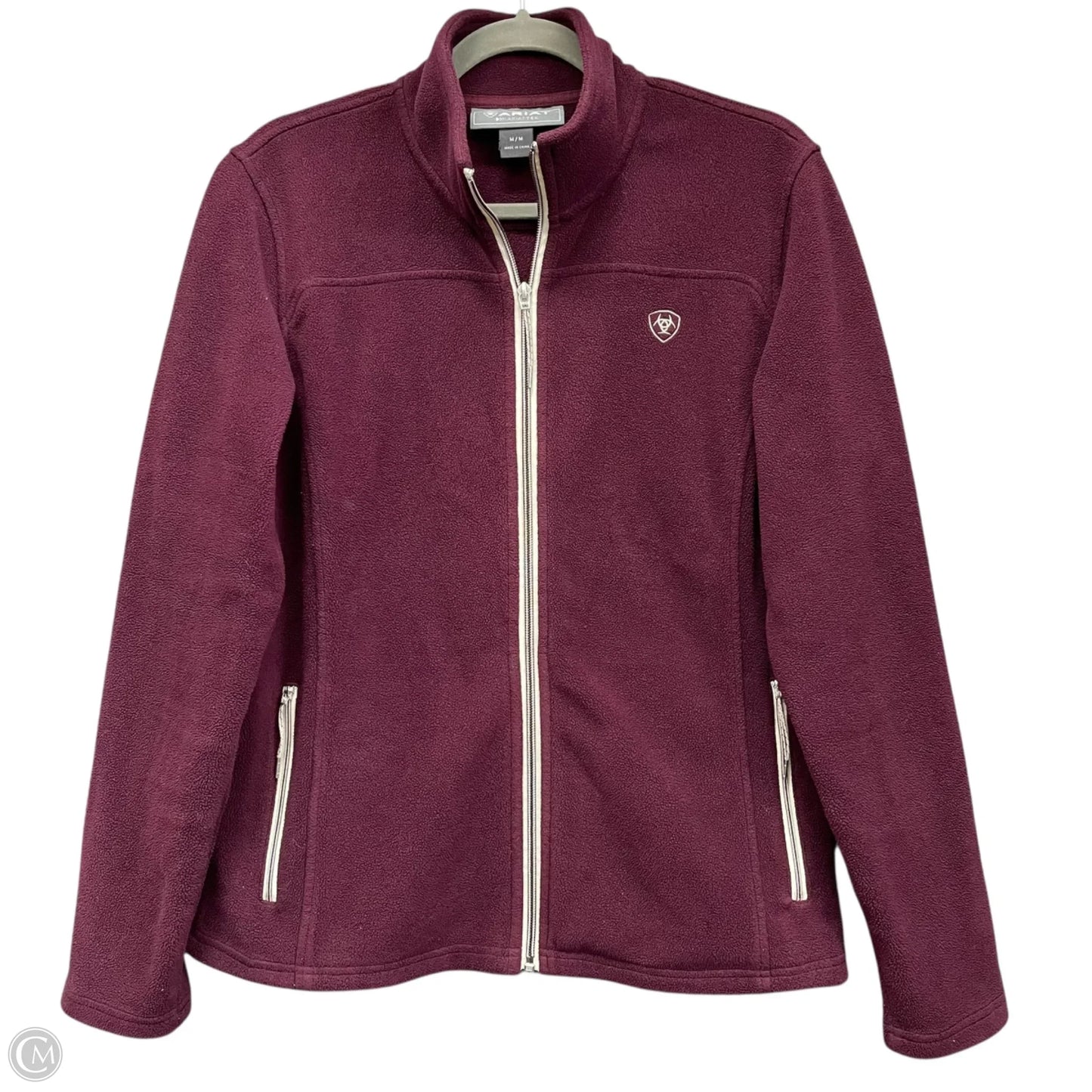 Jacket Fleece By Ariat In Maroon, Size: M