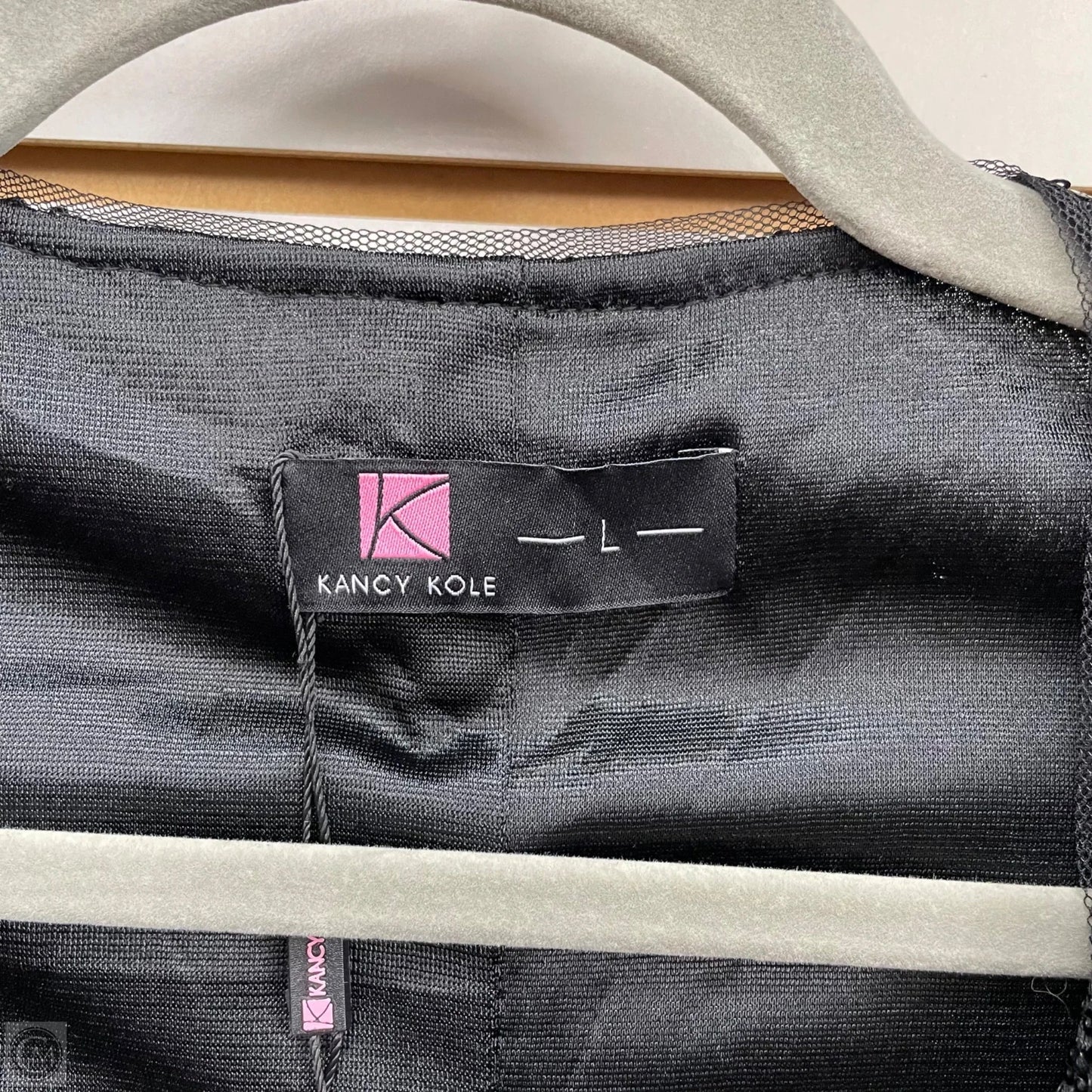 Kimono By Clothes Mentor In Black, Size: L