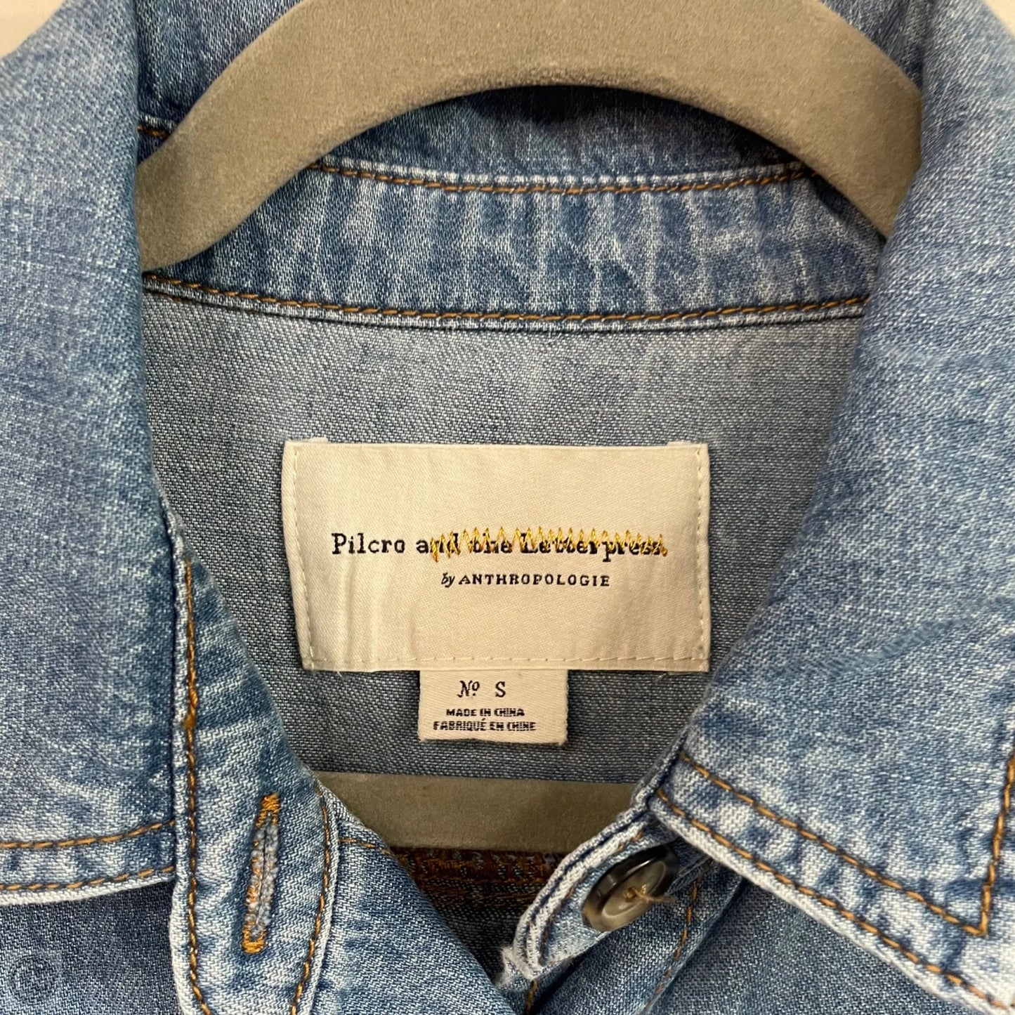 Jumpsuit By Pilcro In Blue Denim, Size: S