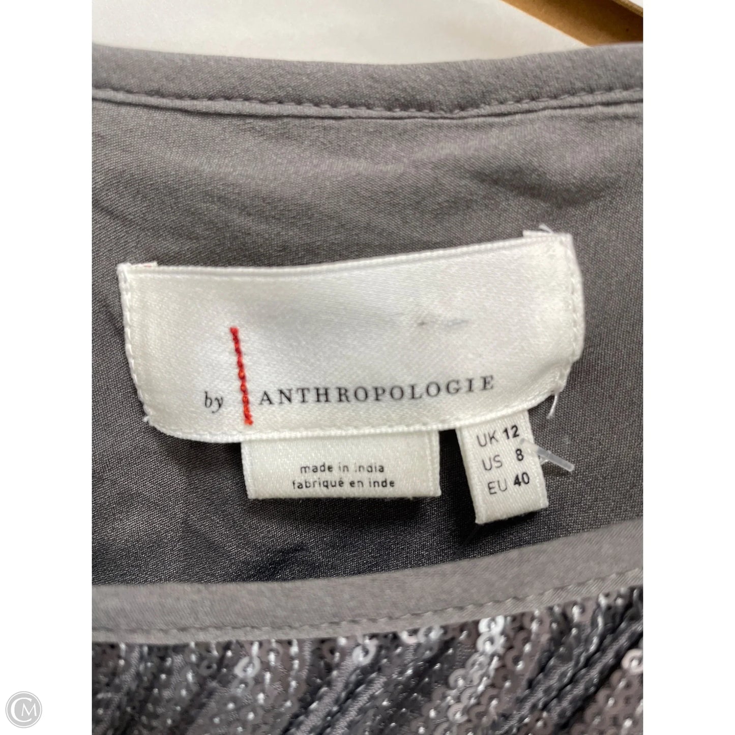 Top Sleeveless By Anthropologie In Silver, Size: 8