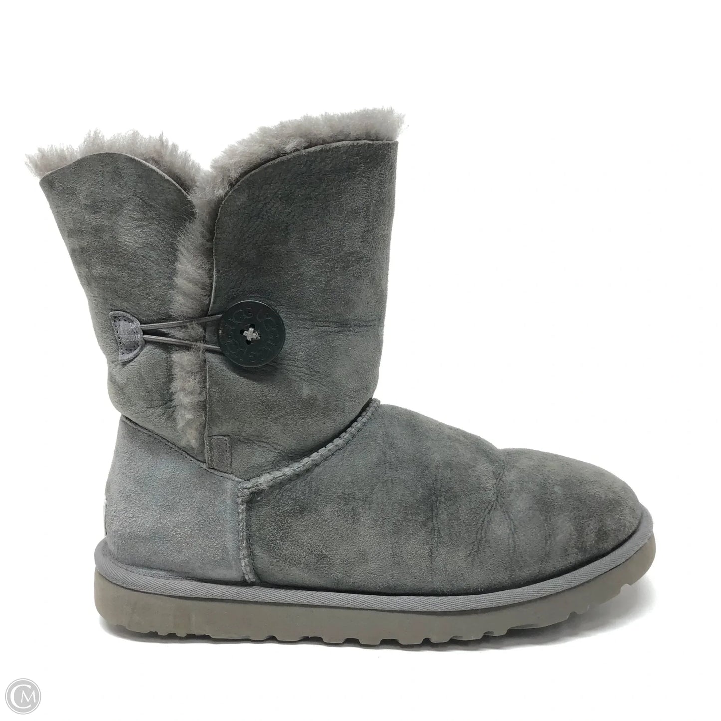 Boots Designer By Ugg In Grey, Size: 9