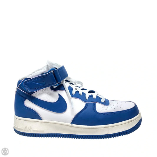 Shoes Sneakers By Nike In Blue & White, Size: 9