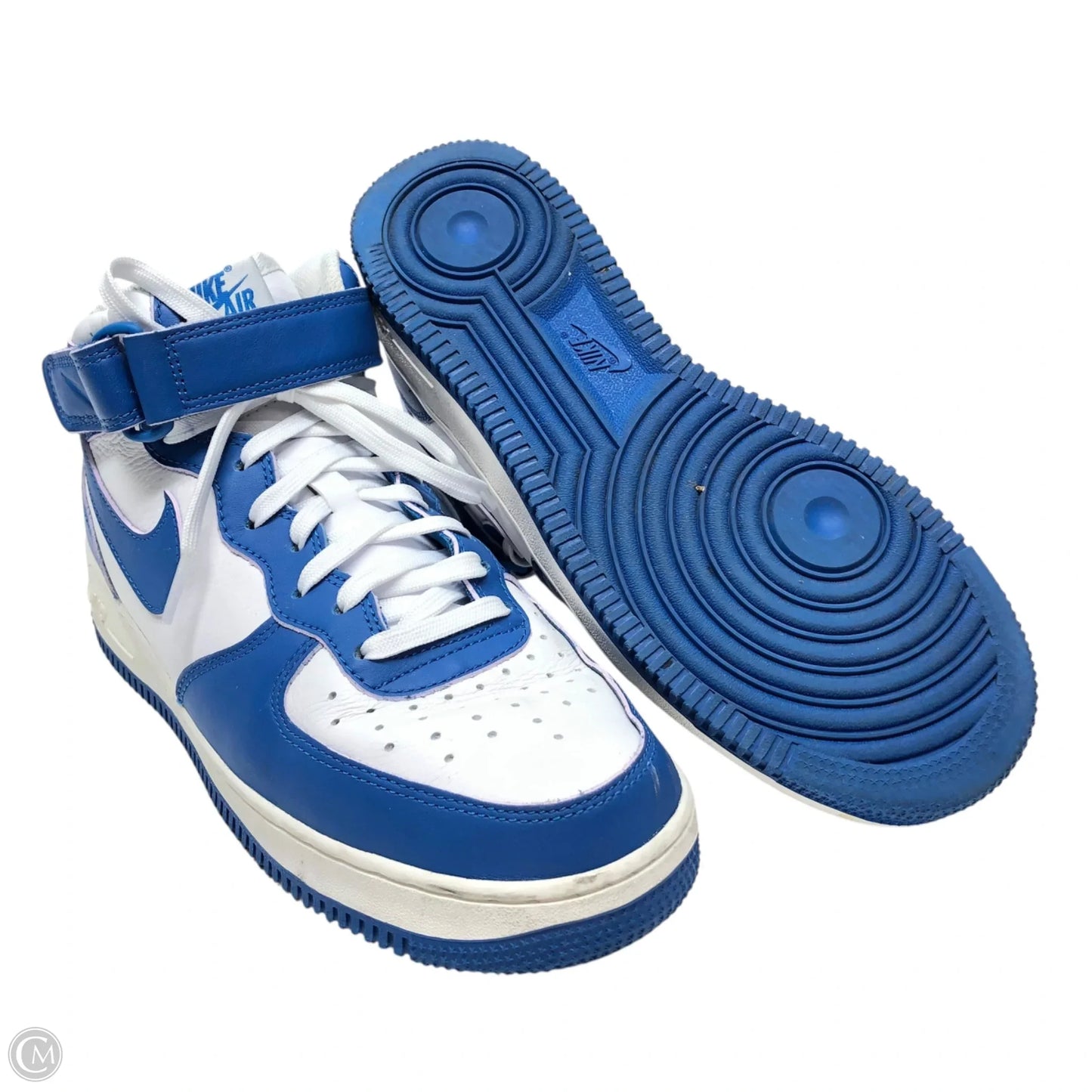 Shoes Sneakers By Nike In Blue & White, Size: 9