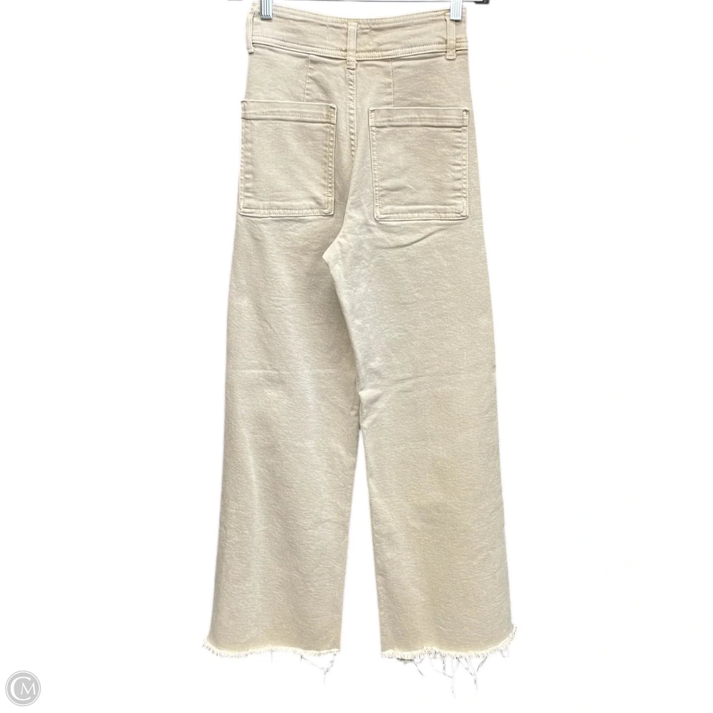 Jeans Wide Leg By Zara In Beige, Size: 0