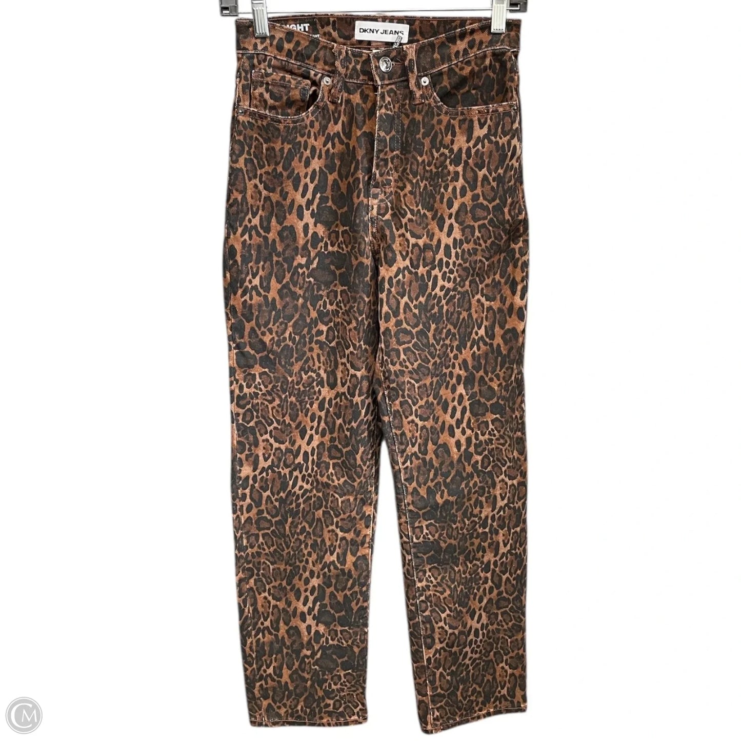 Jeans Straight By Dkny In Black & Brown, Size: 2