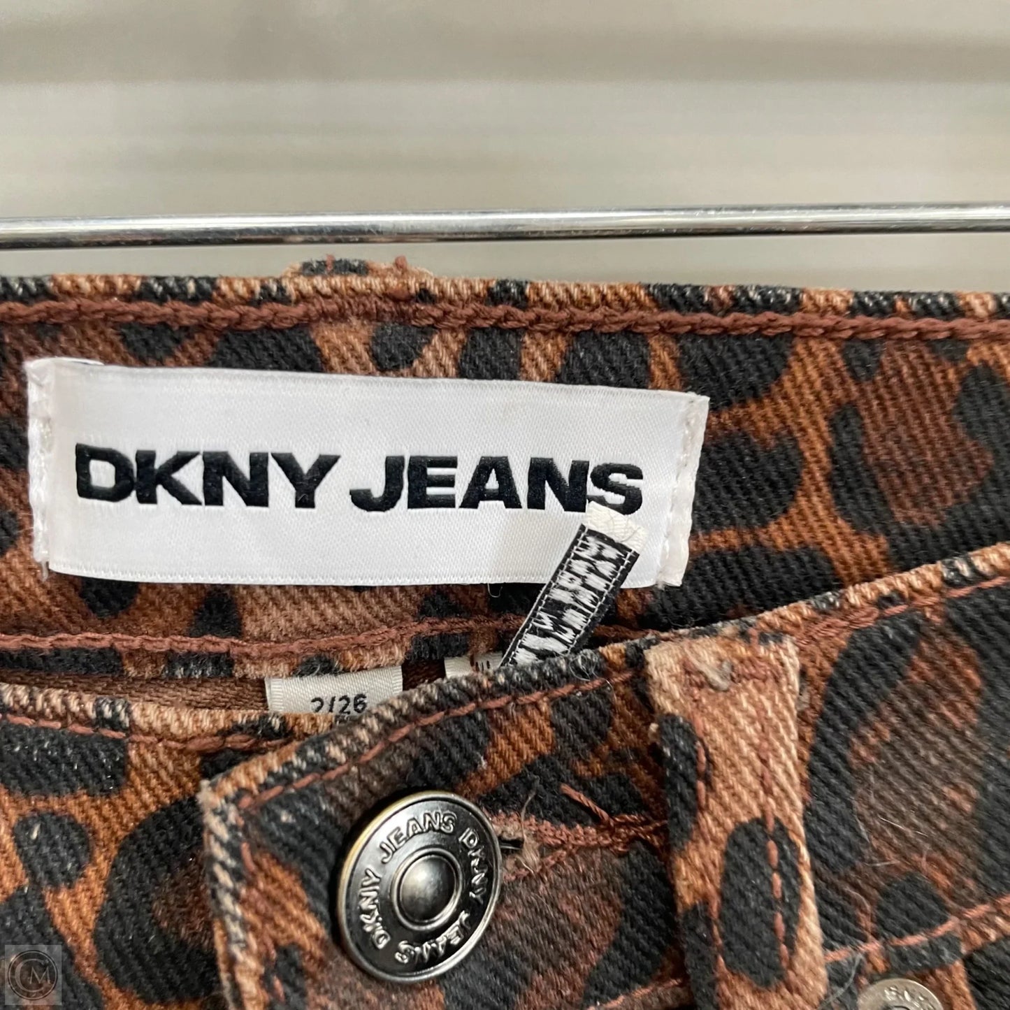 Jeans Straight By Dkny In Black & Brown, Size: 2