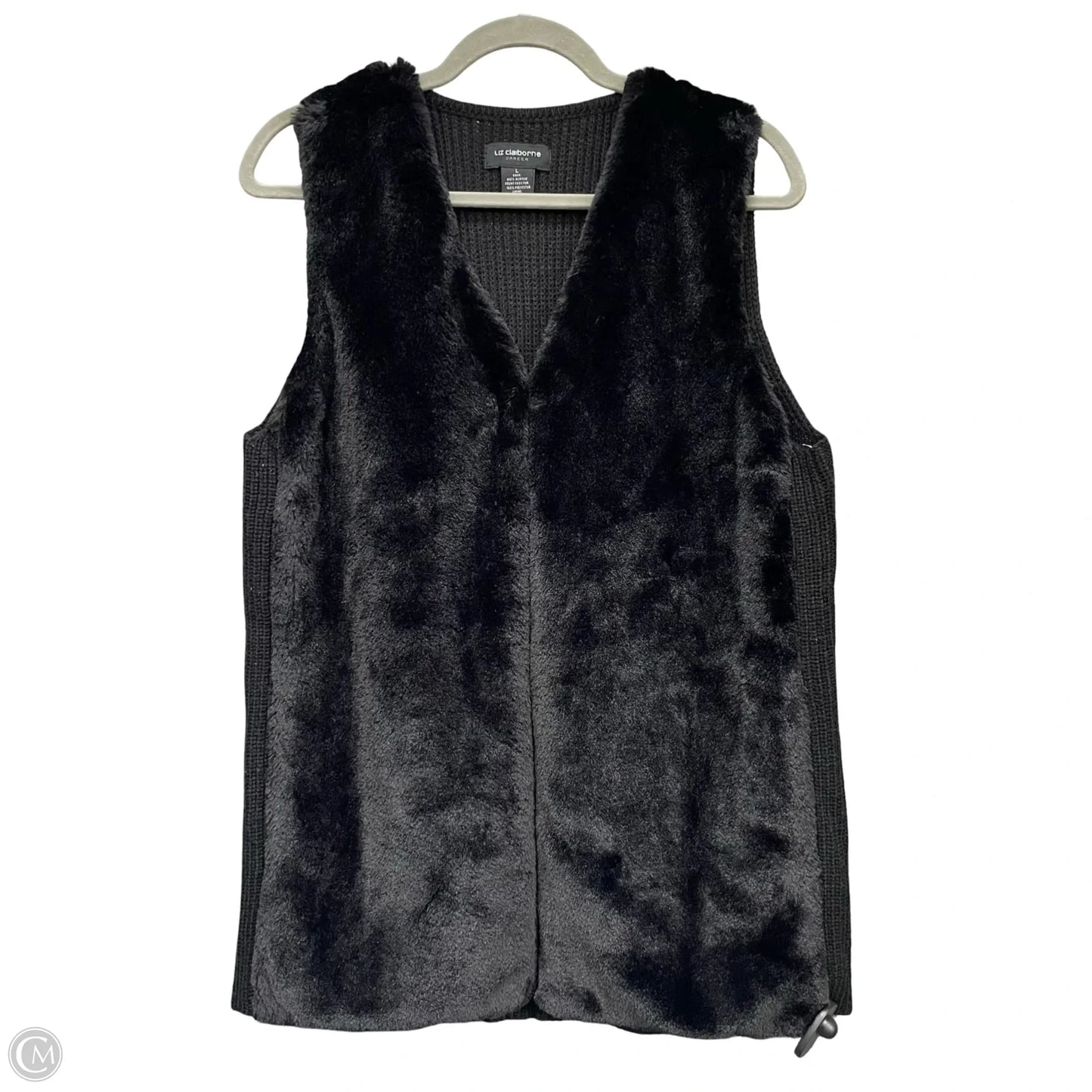 Vest Other By Liz Claiborne In Black, Size: L