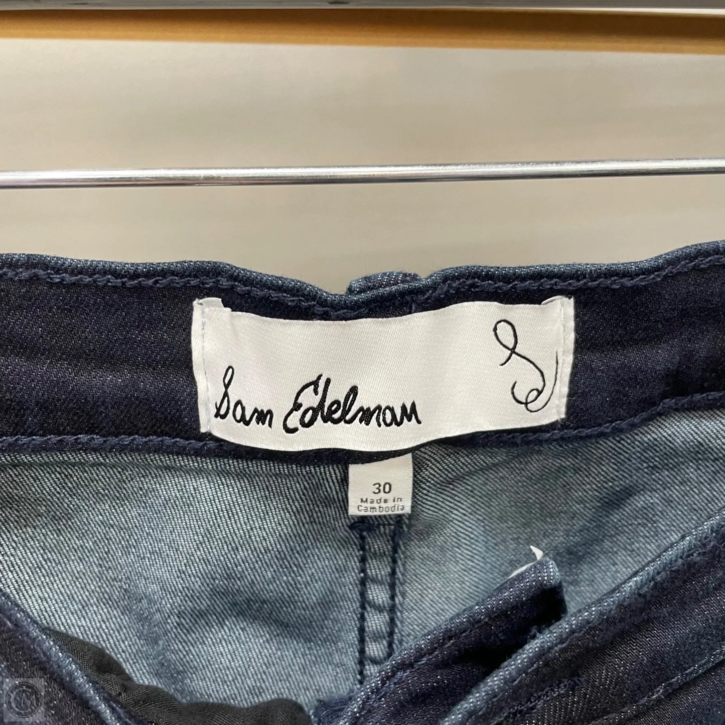 Jeans Flared By Sam Edelman In Blue Denim, Size: 10