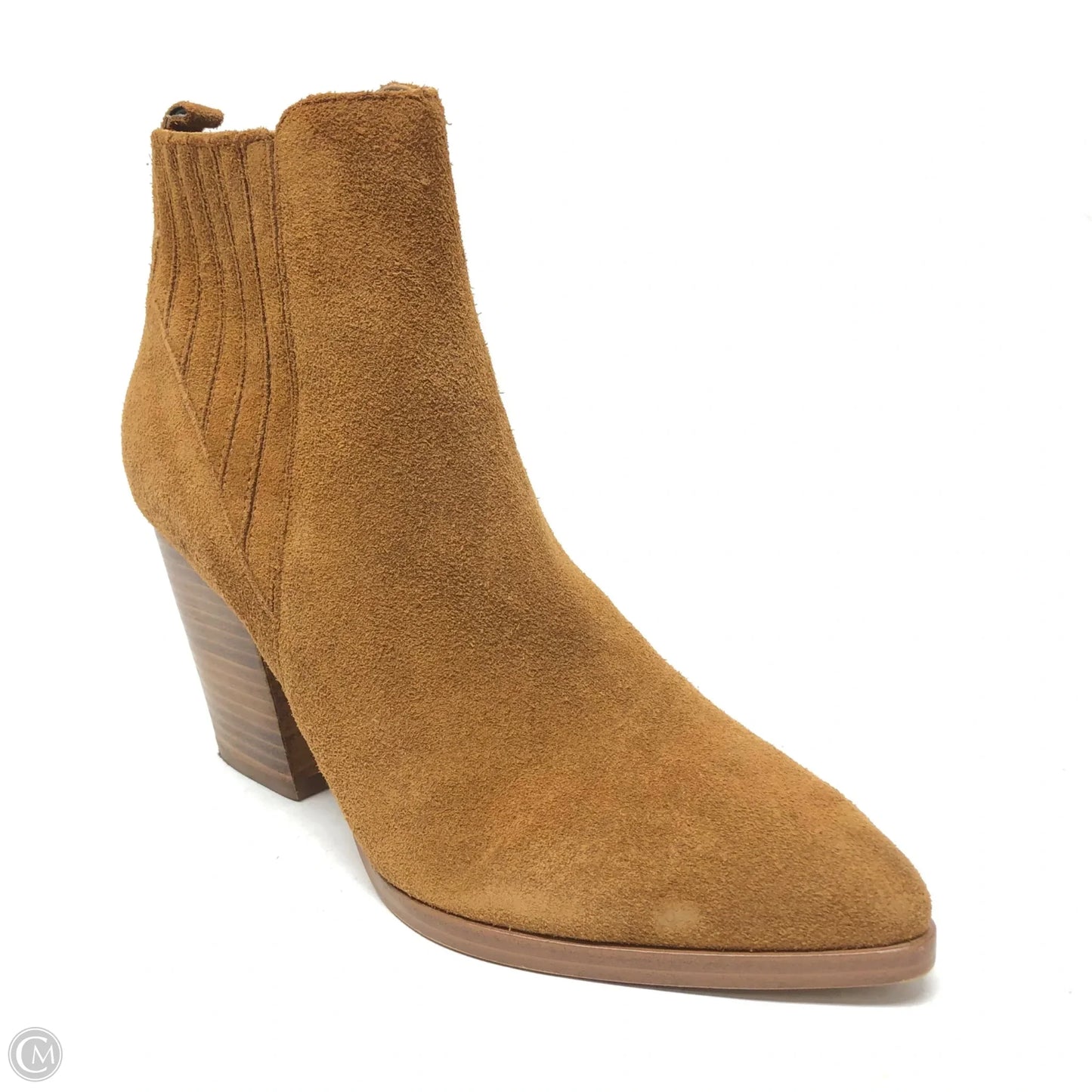 Boots Ankle Heels By Marc Fisher In Brown, Size: 9