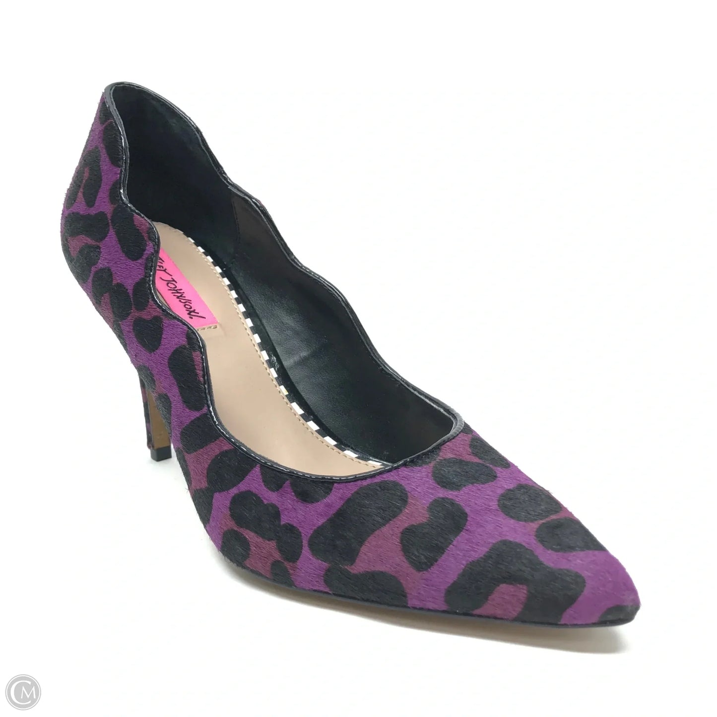 Shoes Heels Stiletto By Betsey Johnson In Black & Purple, Size: 8.5