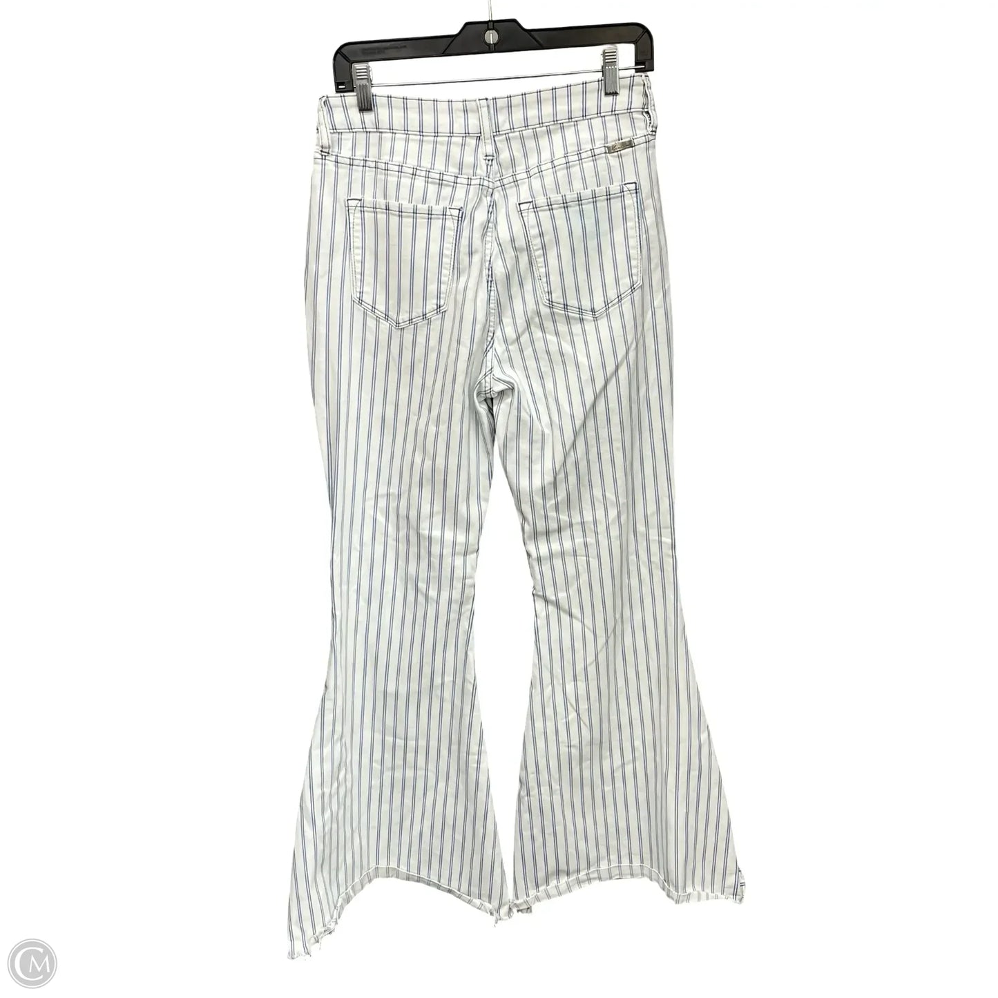 Jeans Flared By Kancan In Blue & White, Size: 10
