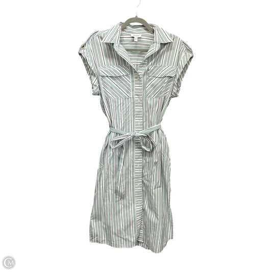 Dress Casual Midi By Nordstrom In Green & White, Size: Xs