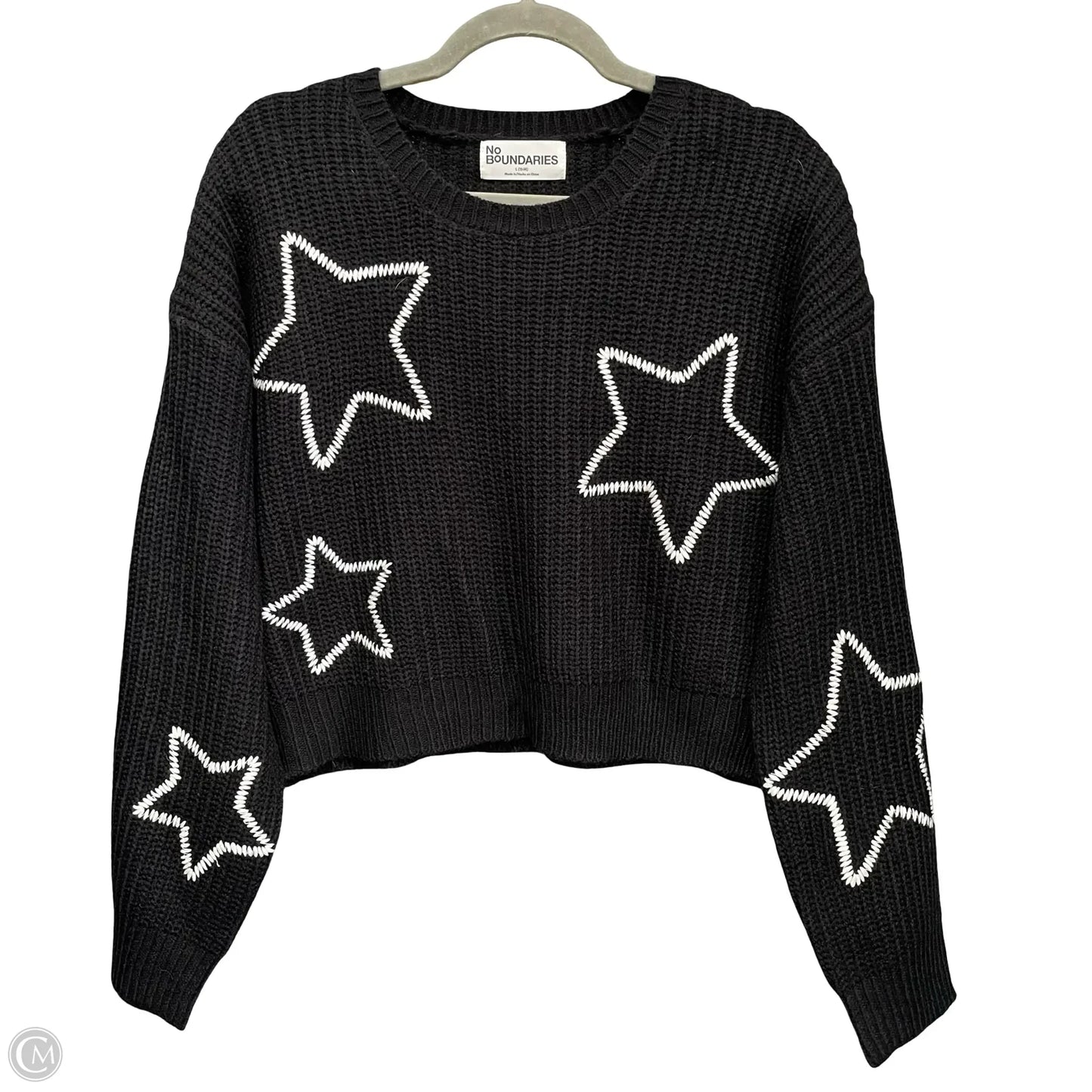 Sweater By No Boundaries In Black & White, Size: L