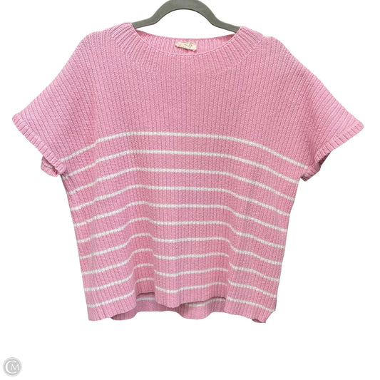 Sweater Short Sleeve By Entro In Pink, Size: Xl