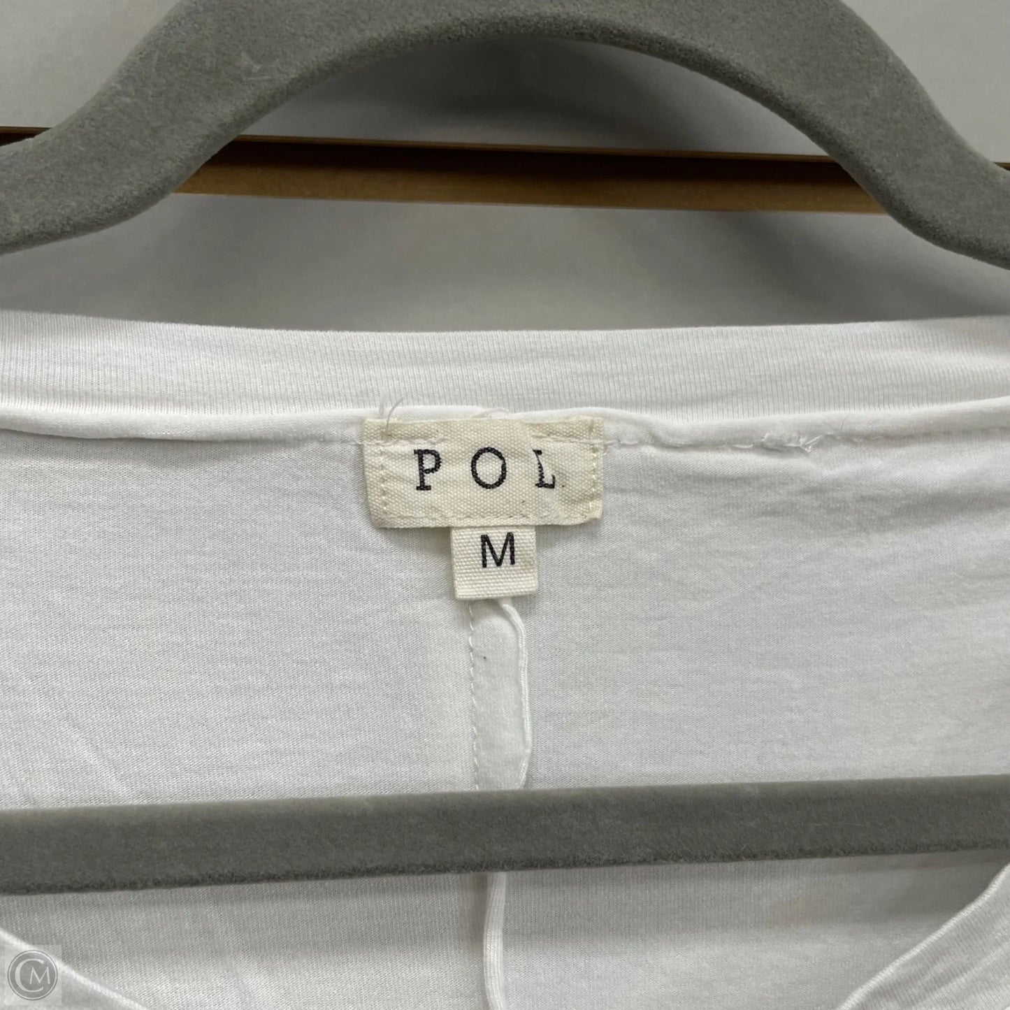 Top Long Sleeve By Pol In White, Size: M