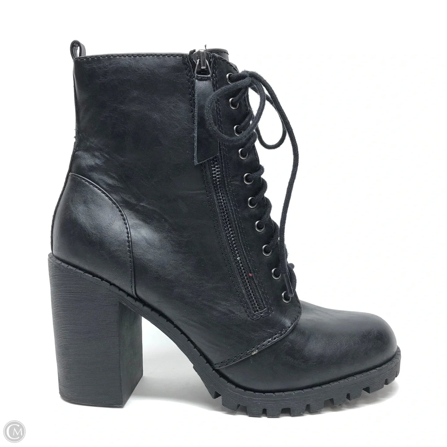 Boots Ankle Heels By Soda In Black, Size: 10
