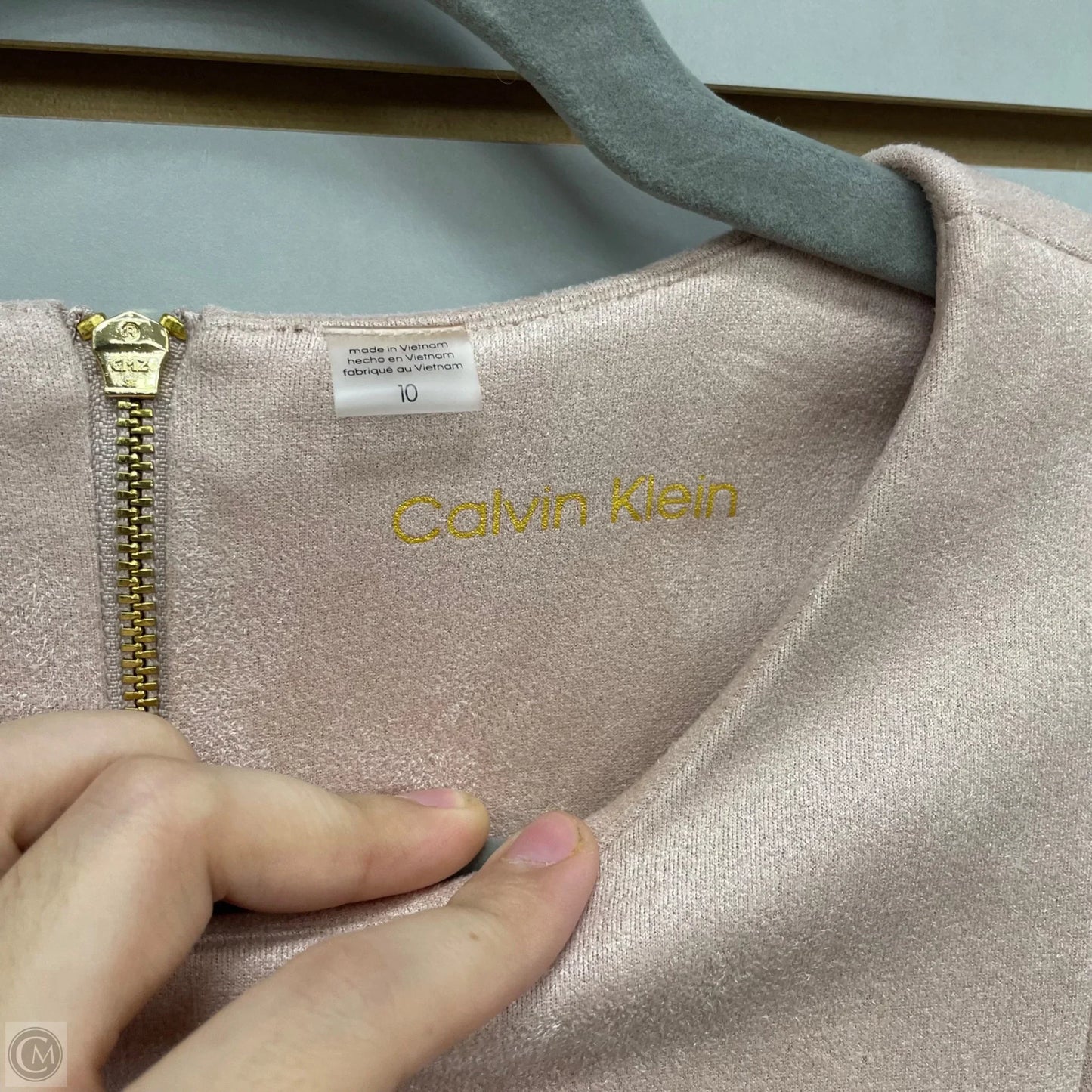 Dress Casual Midi By Calvin Klein In Cream, Size: 10