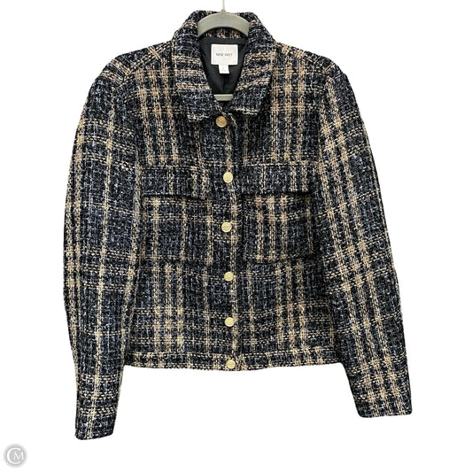 Jacket Other By Nine West In Blue & Cream, Size: L