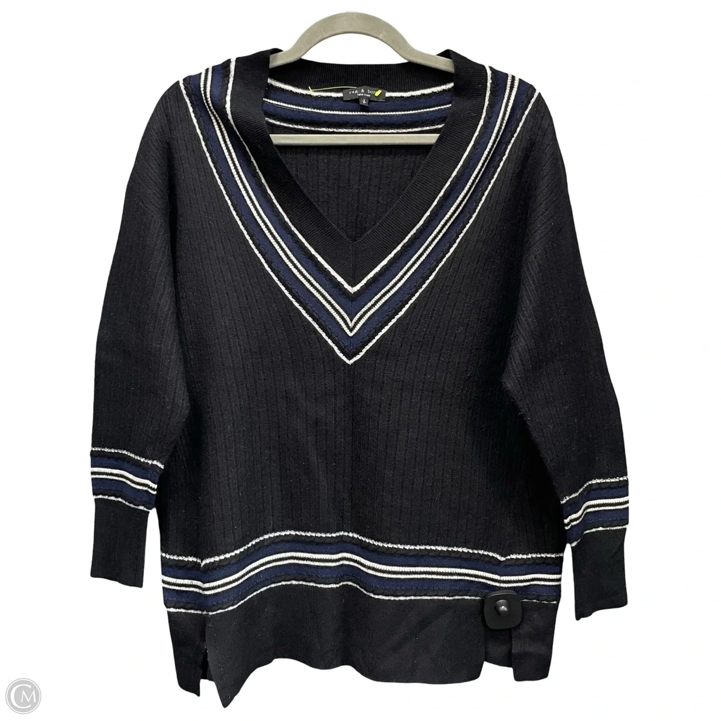 Sweater By Rag And Bone In Black & Blue, Size: S