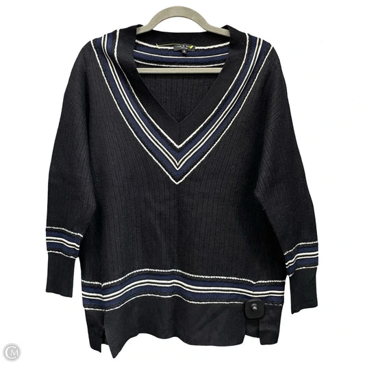 Sweater By Rag And Bone In Black & Blue, Size: S