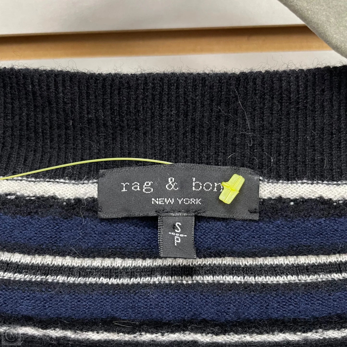 Sweater By Rag And Bone In Black & Blue, Size: S