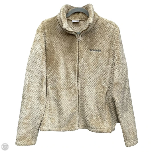 Jacket Fleece By Columbia In Tan, Size: L