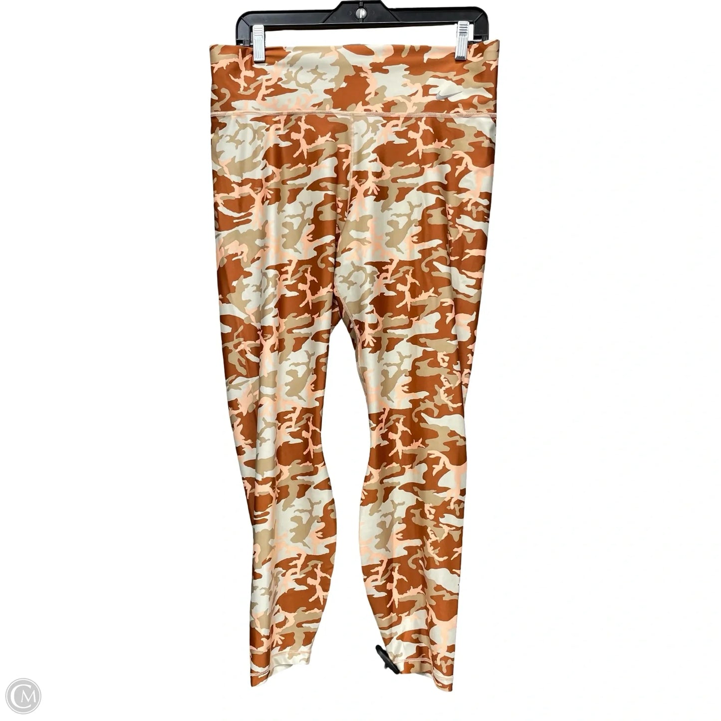 Athletic Leggings By Nike Apparel In Orange, Size: Xl