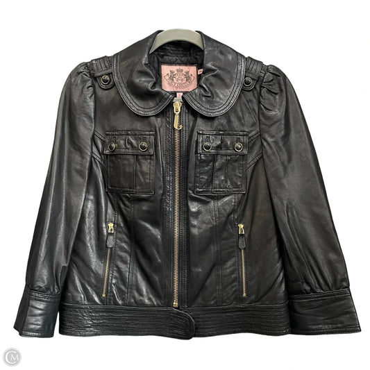 Jacket Leather By Juicy Couture In Black, Size: S