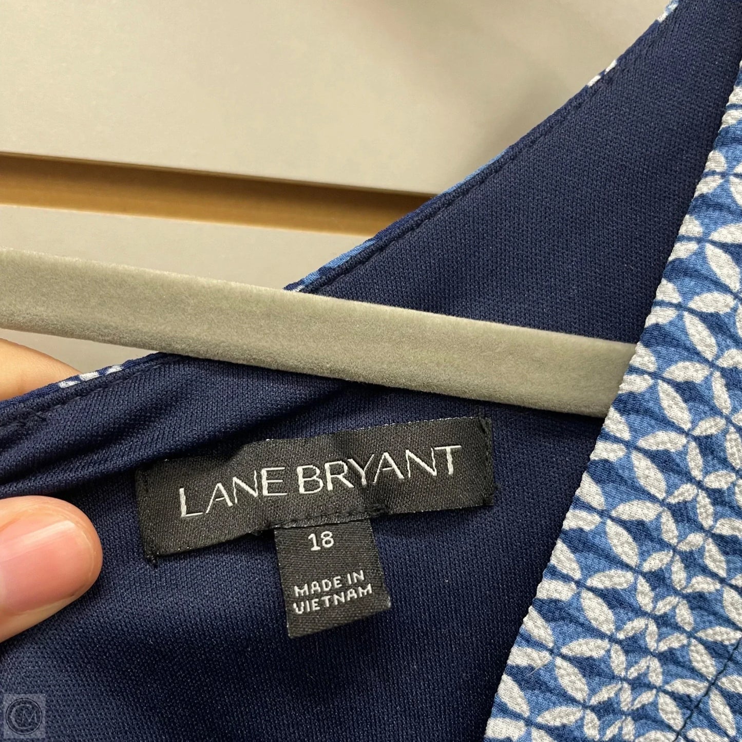 Jumpsuit By Lane Bryant In Blue & White, Size: 18