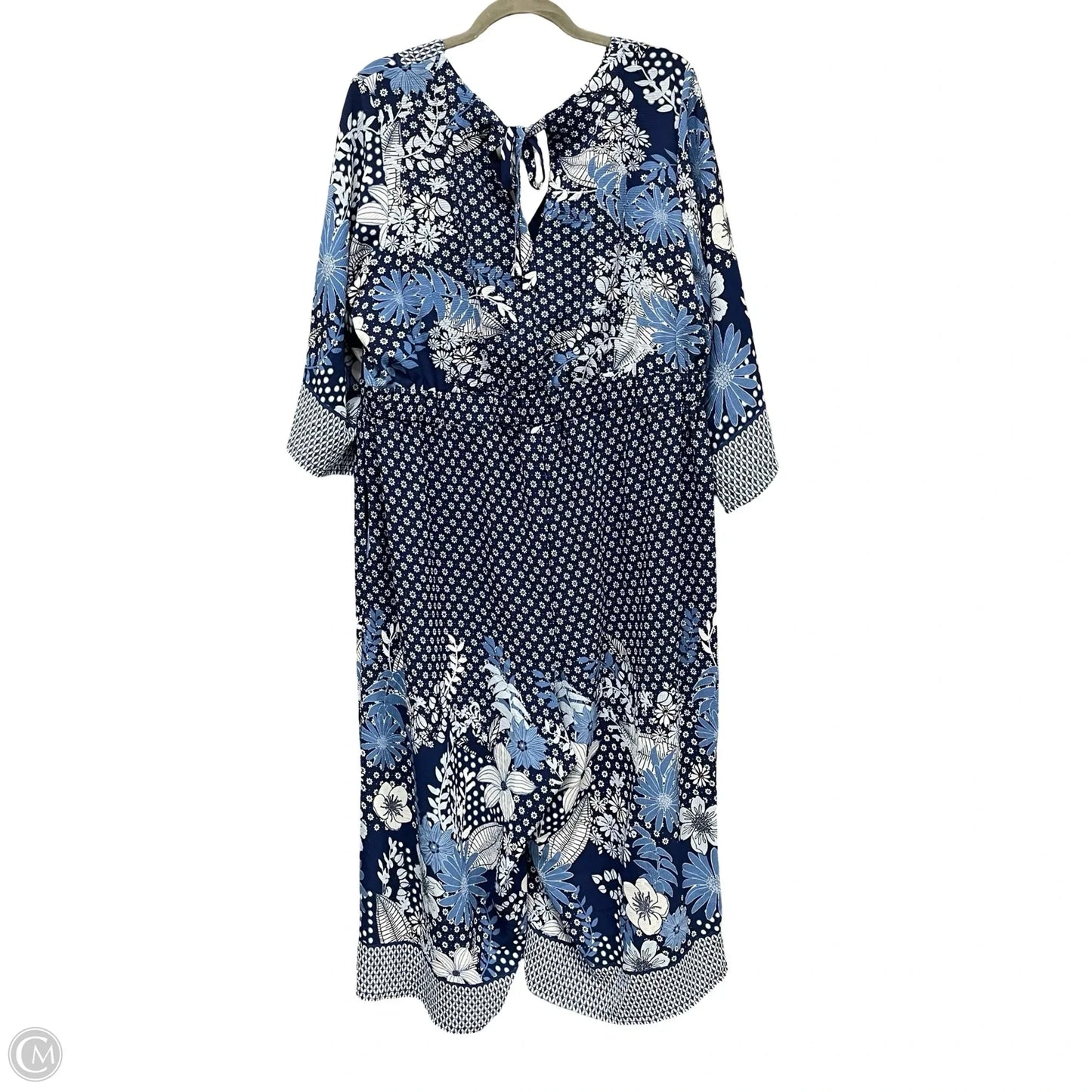 Jumpsuit By Lane Bryant In Blue & White, Size: 18